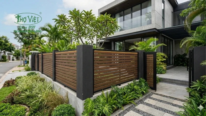 mẫu hàng rào đẹp đa dạng phong cách