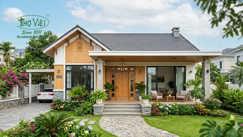 mẫu mặt tiền nhà cấp 4 thiết kế tinh tế