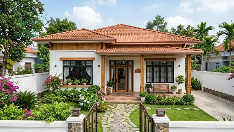 mẫu mặt tiền nhà cấp 4 thiết kế tinh tế