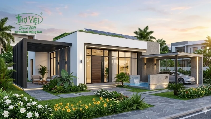 mẫu mặt tiền nhà cấp 4 thiết kế tinh tế