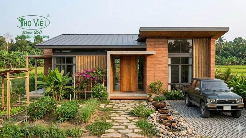 mẫu mặt tiền nhà cấp 4 thiết kế tinh tế