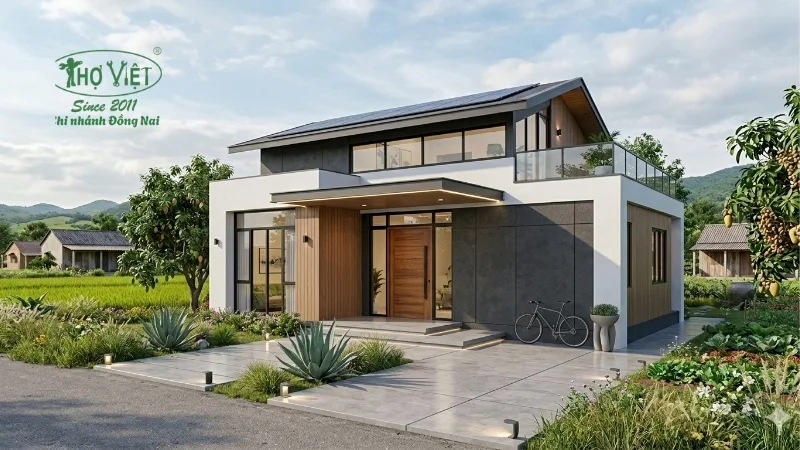 mẫu mặt tiền nhà cấp 4 thiết kế tinh tế