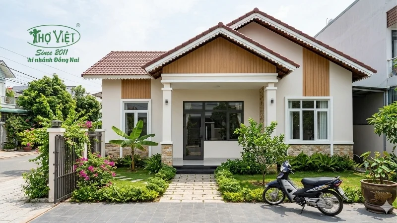 mẫu mặt tiền nhà cấp 4 thiết kế tinh tế