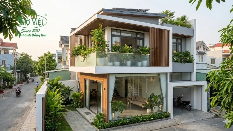 mẫu nhà 1 trệt 1 lầu đẹp, đầy đủ tiện nghi