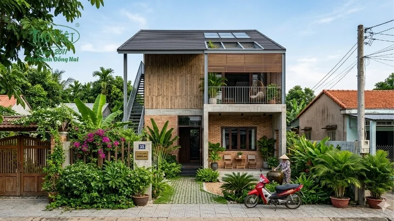 mẫu nhà 1 trệt 1 lầu đẹp, đầy đủ tiện nghi