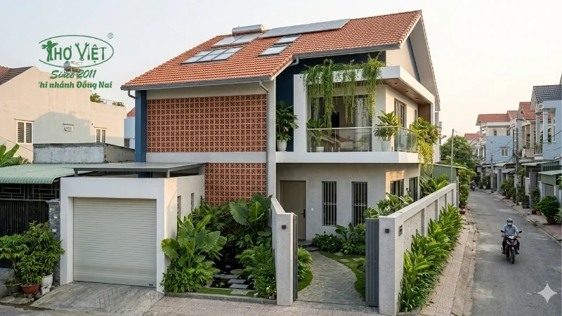 mẫu nhà 1 trệt 1 lầu đẹp, đầy đủ tiện nghi