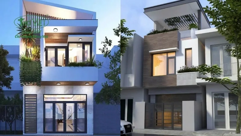 mẫu nhà 2 tấm, 2 tấm rưỡi đẹp hiện nay