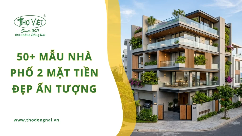 50+ mẫu nhà phố 2 mặt tiền đẹp ấn tượng
