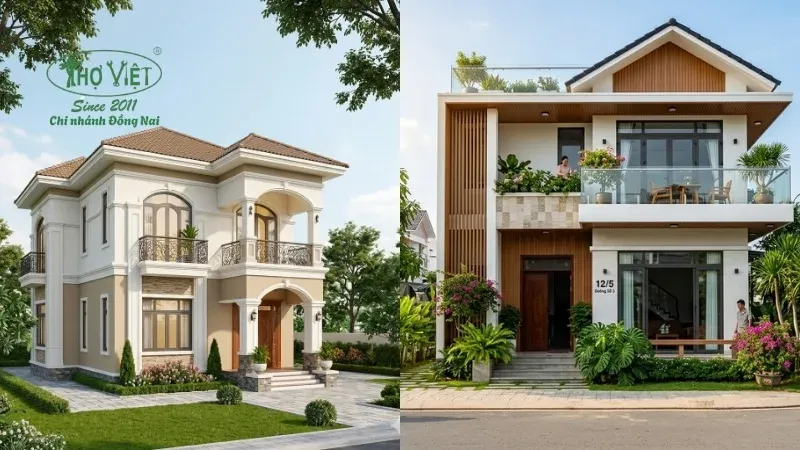 mẫu nhà 2 tầng đẹp giá 1 tỷ đẹp hiện nay