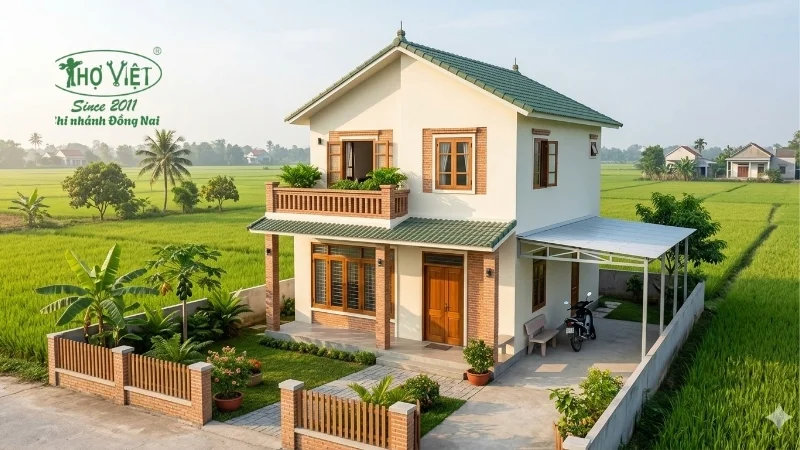 mẫu nhà 2 tầng nông thôn 500 triệu