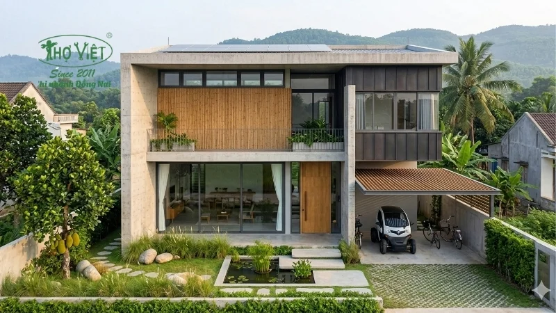 mẫu nhà 2 tầng nông thôn 500 triệu
