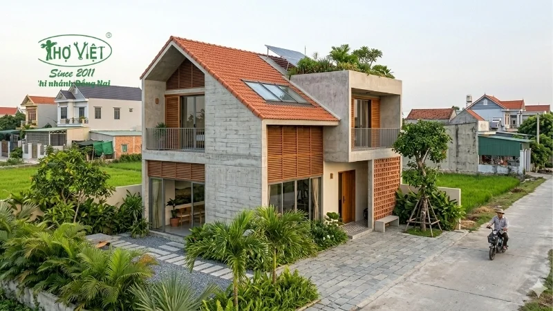 mẫu nhà 2 tầng nông thôn 500 triệu