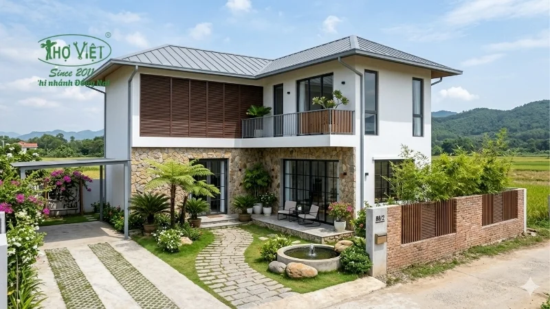 mẫu nhà 2 tầng nông thôn 500 triệu