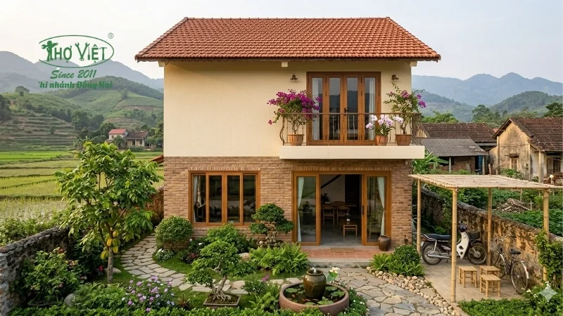 mẫu nhà 2 tầng nông thôn 500 triệu