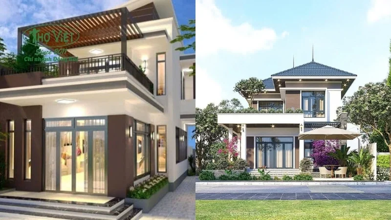 mẫu nhà 2 tấm, 2 tấm rưỡi đẹp hiện nay
