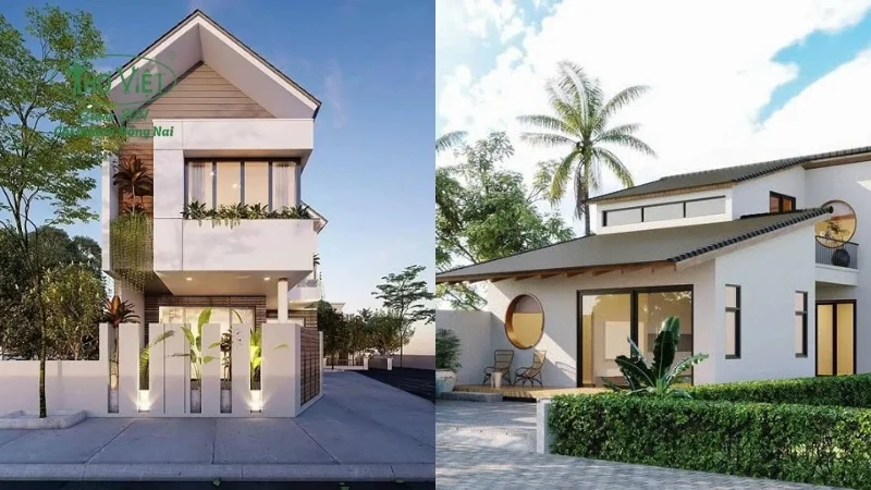mẫu nhà 2 tấm, 2 tấm rưỡi đẹp hiện nay