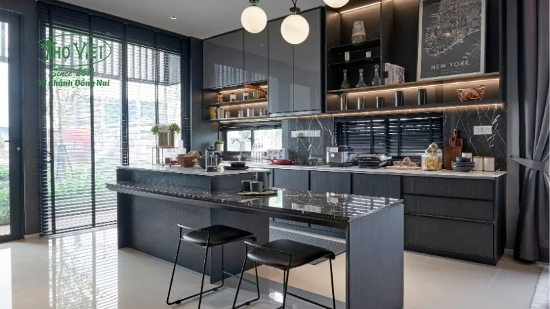nhà bếp đẹp và ấm cúng