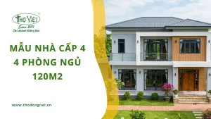 35+mẫu nhà cấp 4 4 phòng ngủ 120m2 đẹp sang