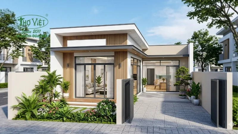 mẫu nhà cấp 4 đẹp 5x20 theo thời gian