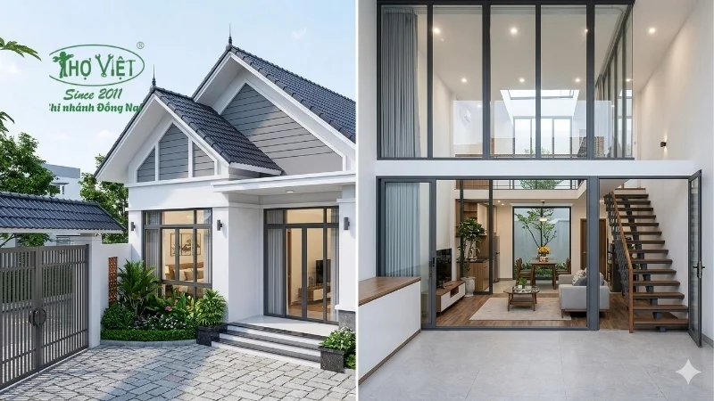 mẫu nhà cấp 4 đẹp 5x20 theo thời gian