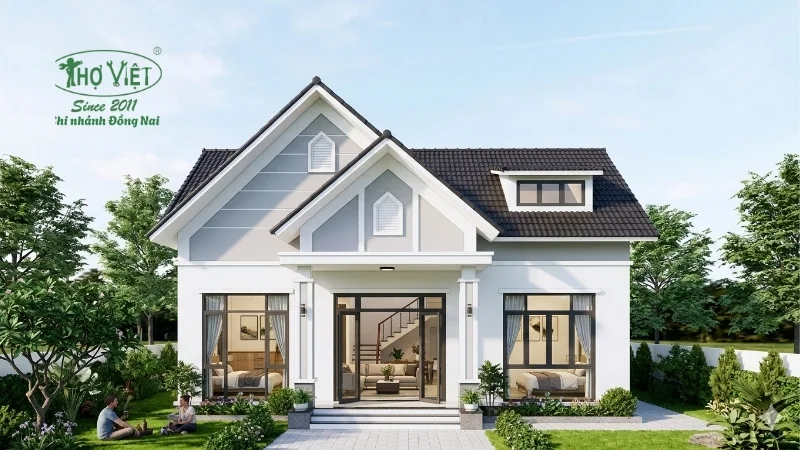 mẫu nhà cấp 4 4 phòng ngủ 120m2
