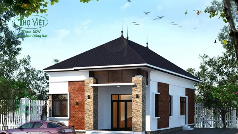 Mẫu nhà cấp 4 70m2 thịnh hành