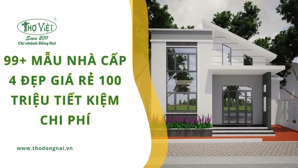 99+ mẫu nhà cấp 4 đẹp giá rẻ 100 triệu tiết kiệm chi phí
