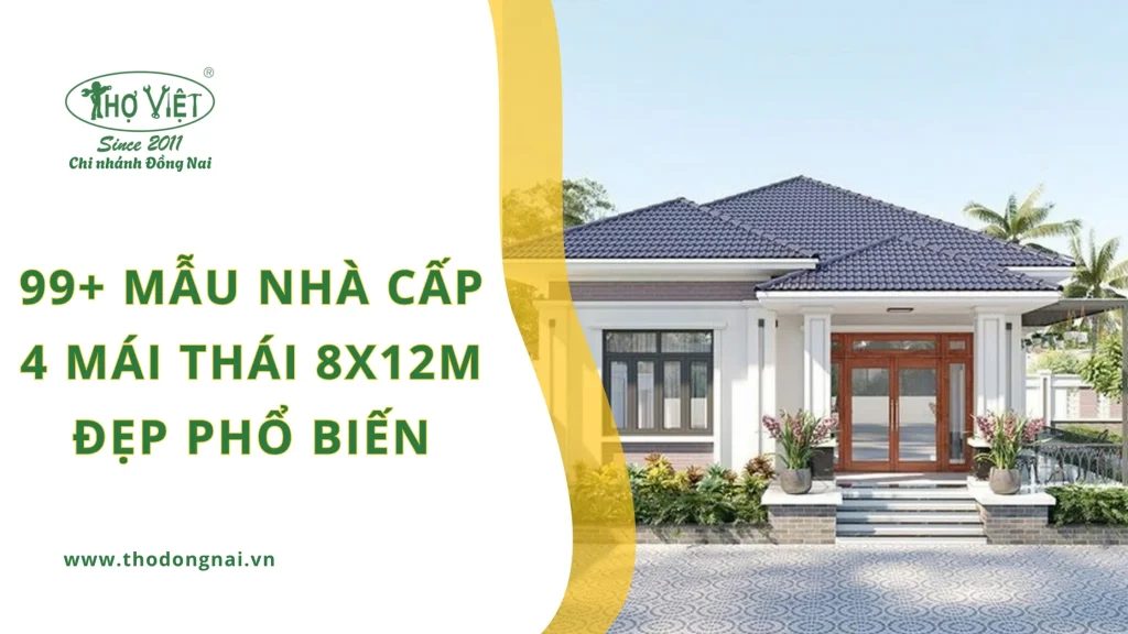 99+ mẫu nhà cấp 4 mái thái 8x12m đẹp phổ biến