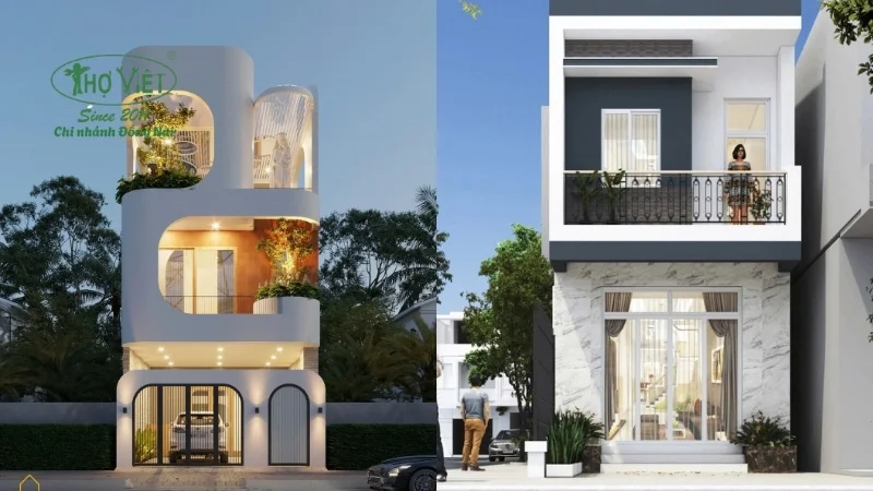 mẫu nhà cấp 4 nhà lầu đẹp ưa chuộng