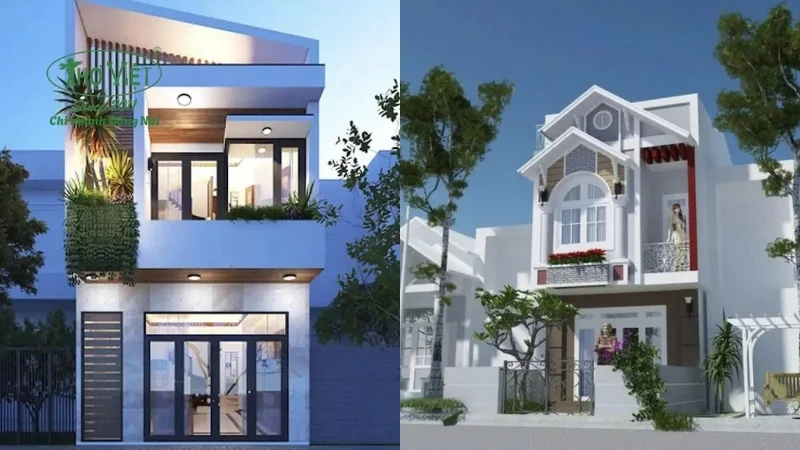 mẫu nhà cấp 4 nhà lầu đẹp ưa chuộng