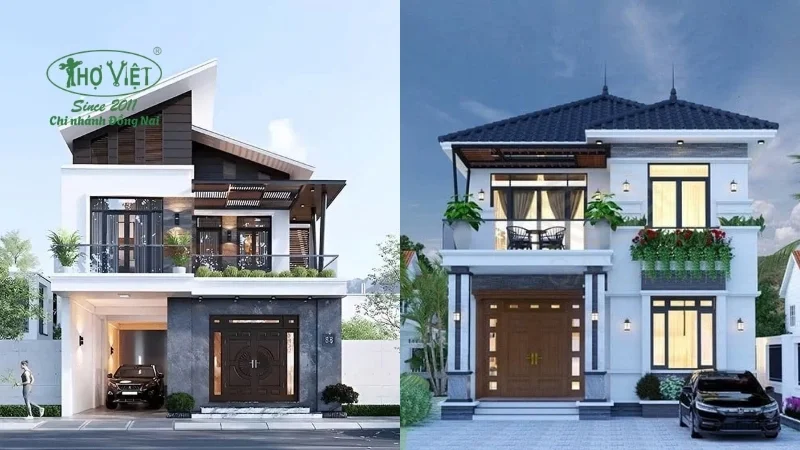 mẫu nhà cấp 4 nhà lầu đẹp ưa chuộng