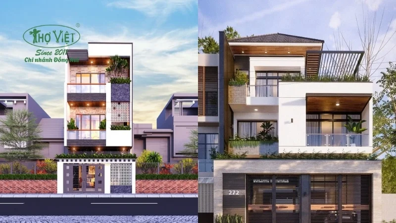 mẫu nhà cấp 4 nhà lầu đẹp ưa chuộng