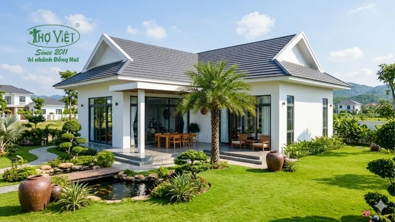 mẫu nhà chữ L cấp 4 đẹp xu hướng