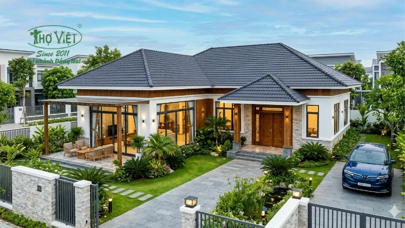 mẫu nhà chữ L cấp 4 đẹp xu hướng