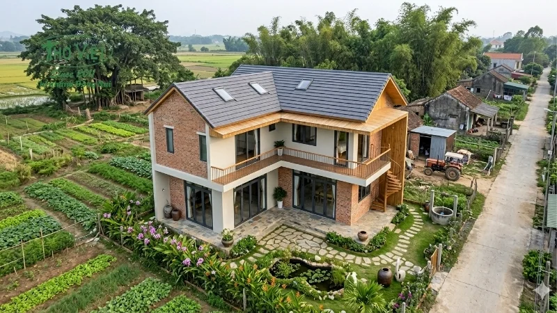 Nhà chữ L 2 tầng mái Thái