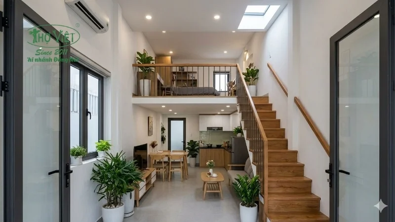 mẫu nhà gác suốt đẹp, hiện đại