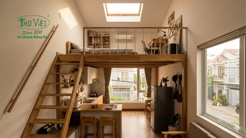 mẫu nhà gác suốt đẹp, hiện đại