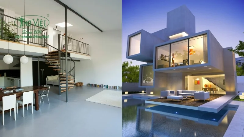 mẫu nhà gác suốt đẹp, hiện đại