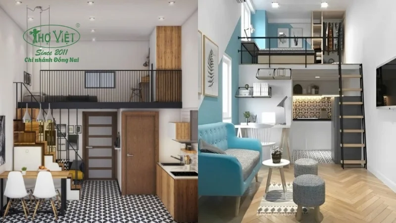 mẫu nhà gác suốt đẹp, hiện đại