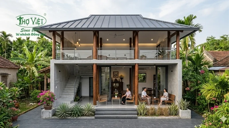 mẫu nhà gác suốt đẹp, hiện đại