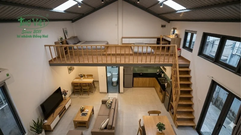 mẫu nhà gác suốt đẹp, hiện đại