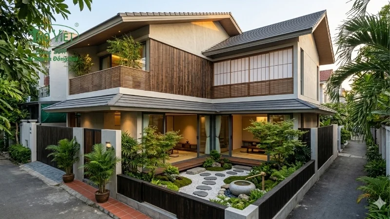 mẫu nhà kiểu Nhật đẹp tối giản, tinh tế