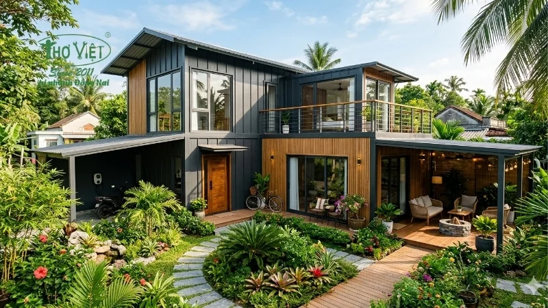 mẫu nhà lắp ghép đẹp chắc chắn, bền bỉ