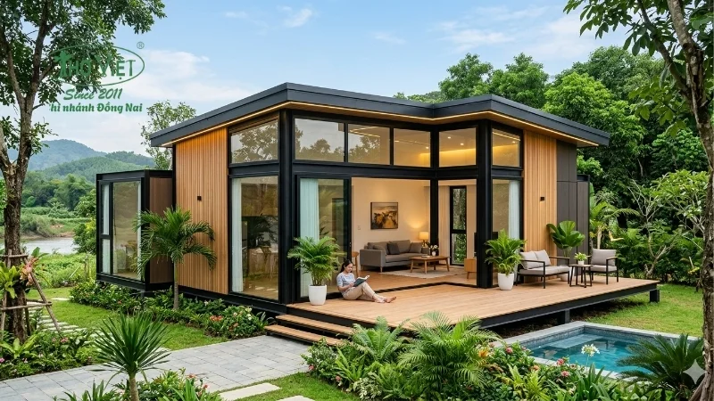 mẫu nhà lắp ghép đẹp chắc chắn, bền bỉ