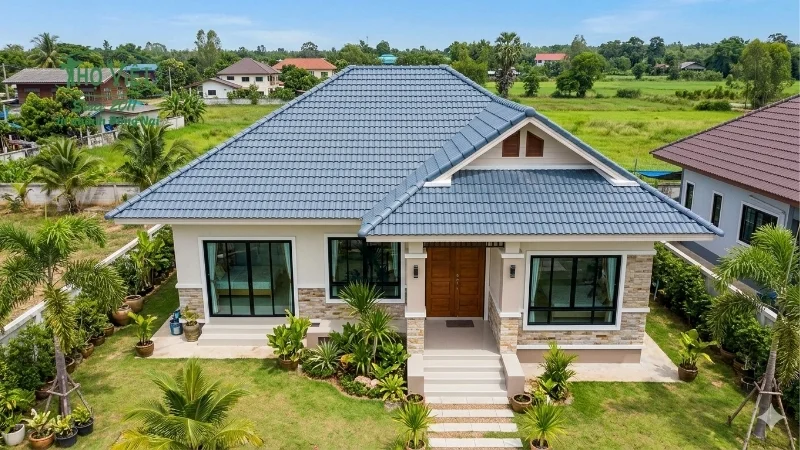 mẫu nhà cấp 4 mái thái 8x12m