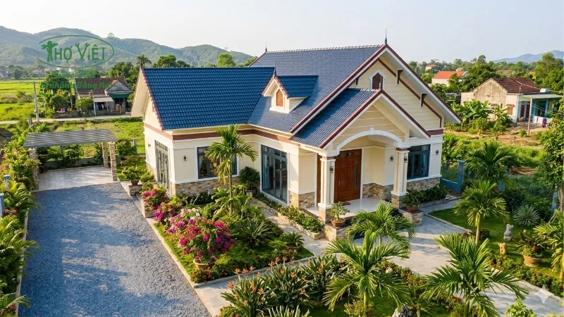 mẫu nhà cấp 4 mái thái 8x12m