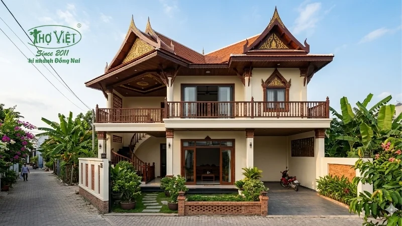 mẫu nhà nhà mặt tiền 5m 2 tầng đáng xây hiện nay