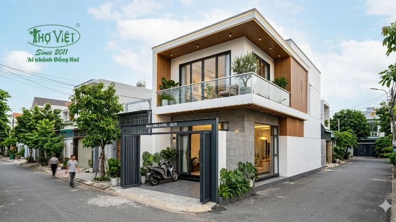 mẫu nhà nhà mặt tiền 5m 2 tầng đáng xây hiện nay