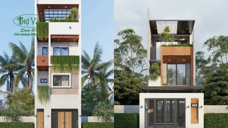 mẫu nhà lệch tầng đẹp tiện nghi