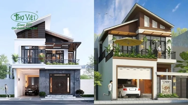 mẫu nhà lệch tầng đẹp tiện nghi
